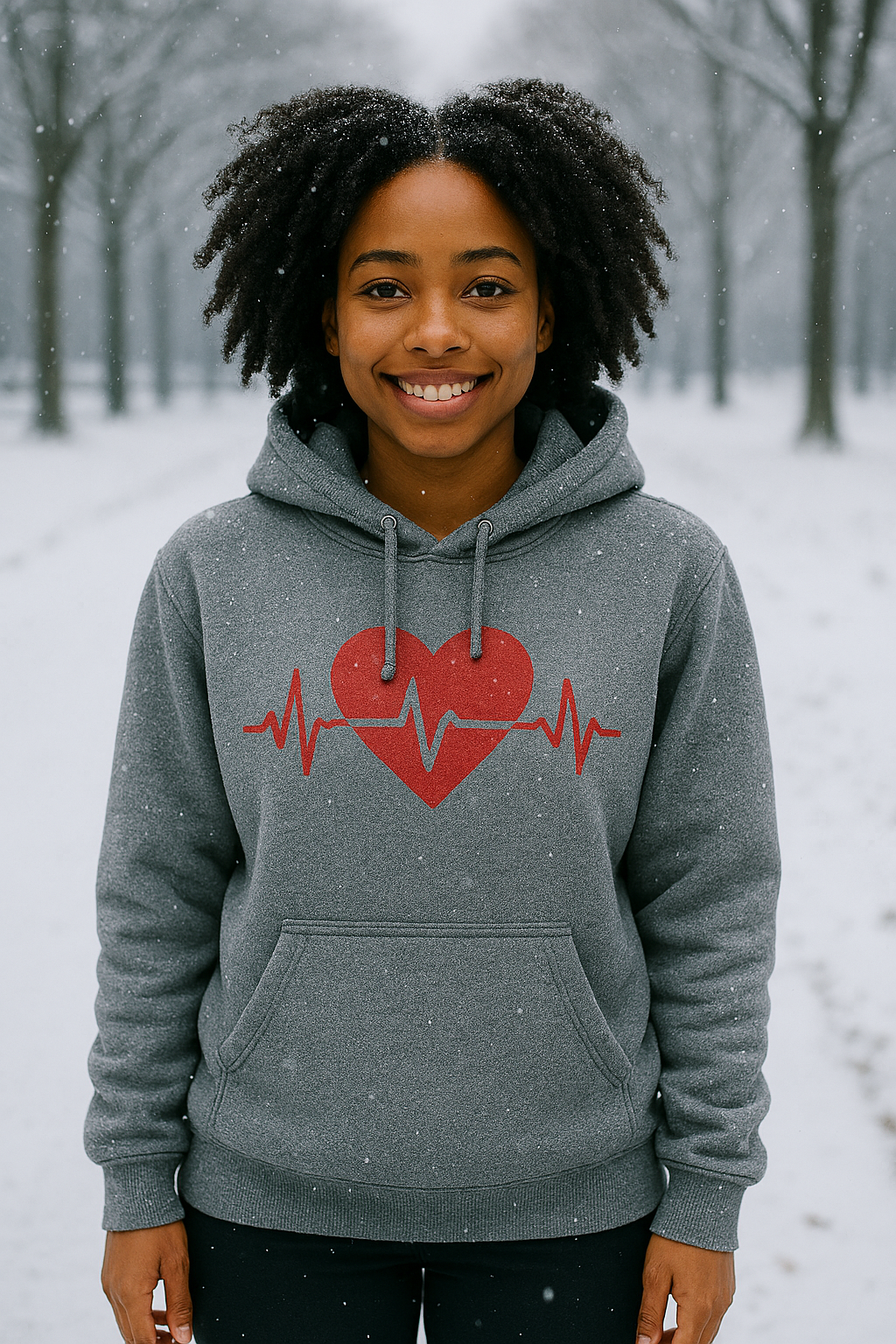 Heartbeat Love Hoodie – Unisex Fleece Pullover It’s All Love Clothing