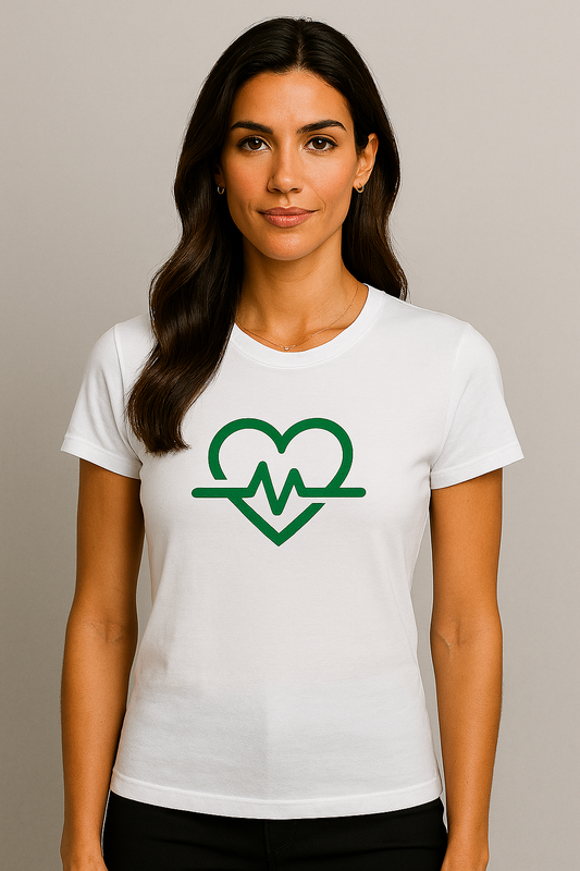 White IAL Heartbeat Tee It’s All Love Clothing