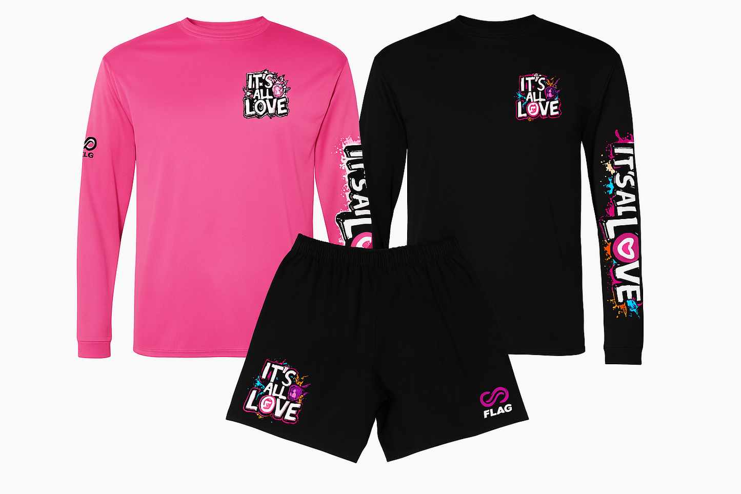 IT’S ALL LOVE Athletic Wear Package - Black & Pink It’s All Love Clothing