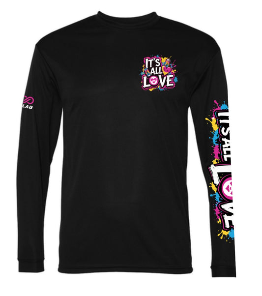 IAL Black Long Sleeve Athletic Unisex Tee - Black It’s All Love Clothing